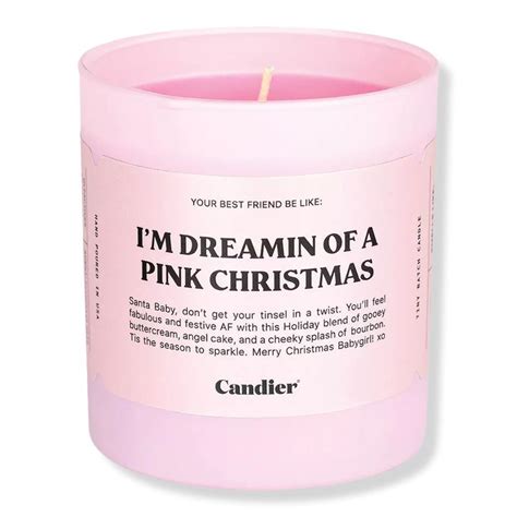 dreaming of a pink christmas candle|pink christmas candles.